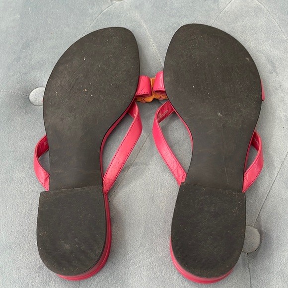 Liz Claiborne Leather Sandals ~ Gently Worn ~ 8 ~ Floral - Picture 2 of 6